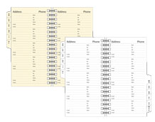 ivory and white wirebound address book inserts